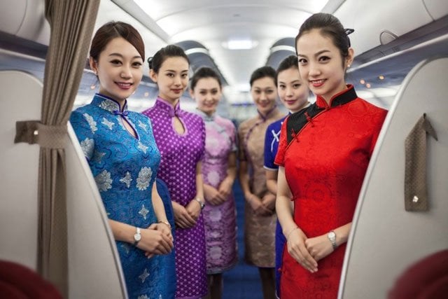 stewardess wear qipao uniform
