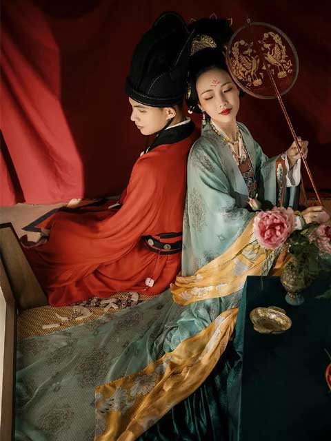 traditional chinese wedding dress tang dynasty style newhanfu
